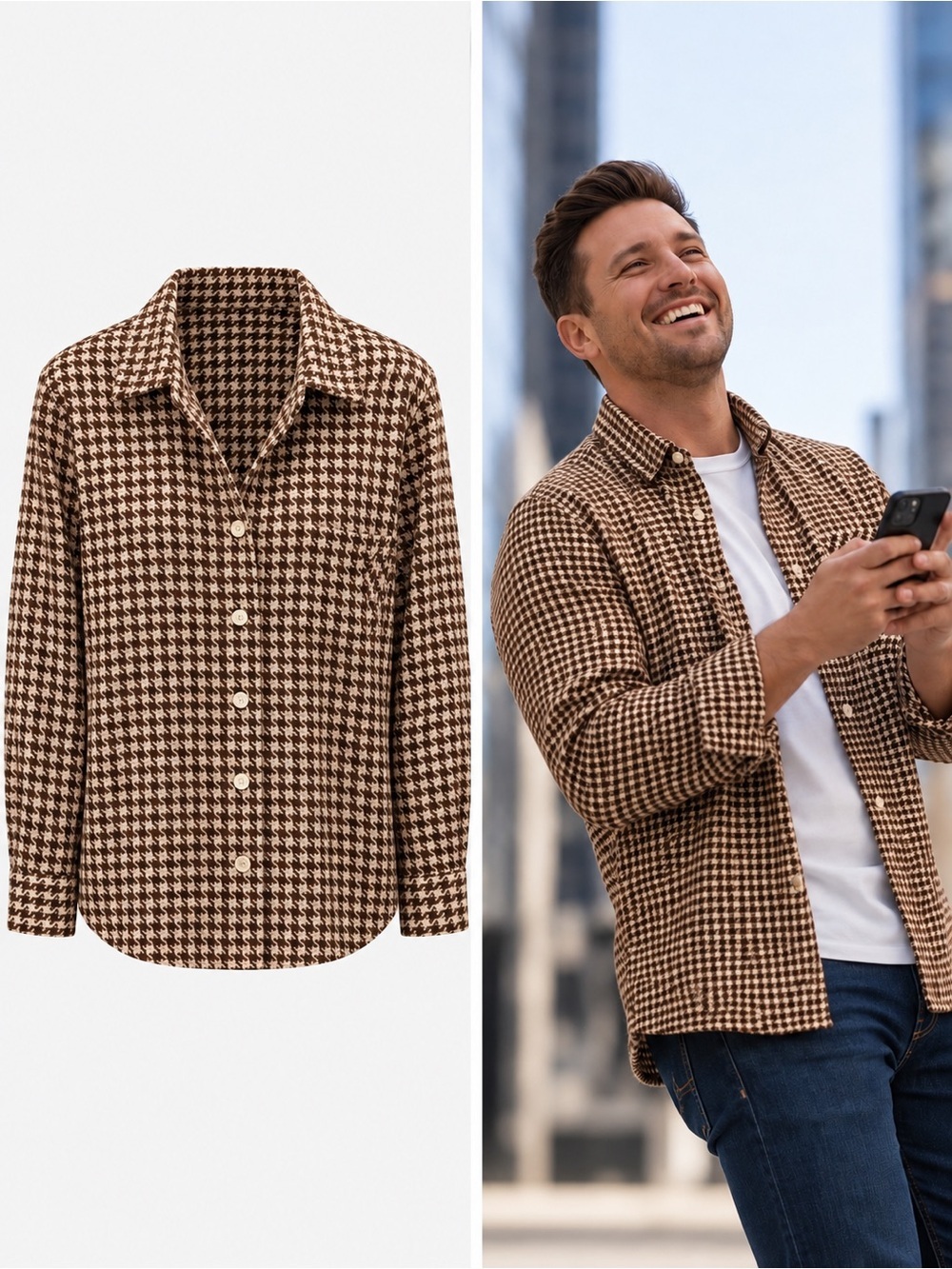 Common people basket brown over shirt